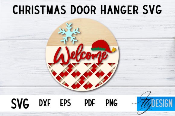 Christmas Door Hanger SVG Circle Review