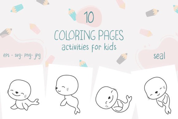 Cute Seal Black and White Illustrations Review
