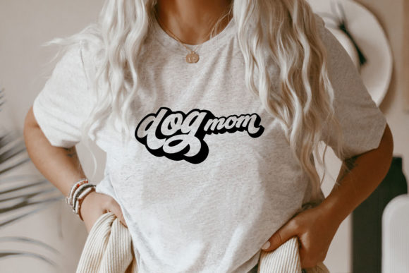 Dog Mom Svg Shirt Design Funny Retro Review