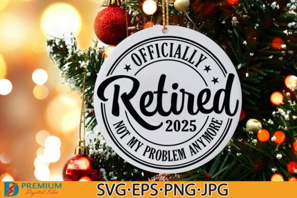 Funny Retired Christmas Ornament SVG PNG Review